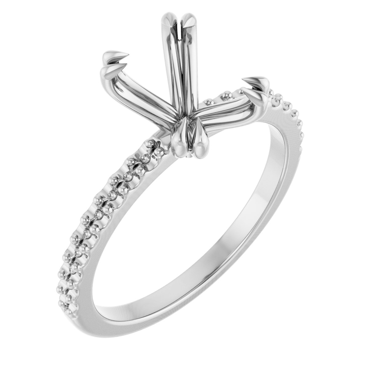 Double Claw-Prong Engagement Ring