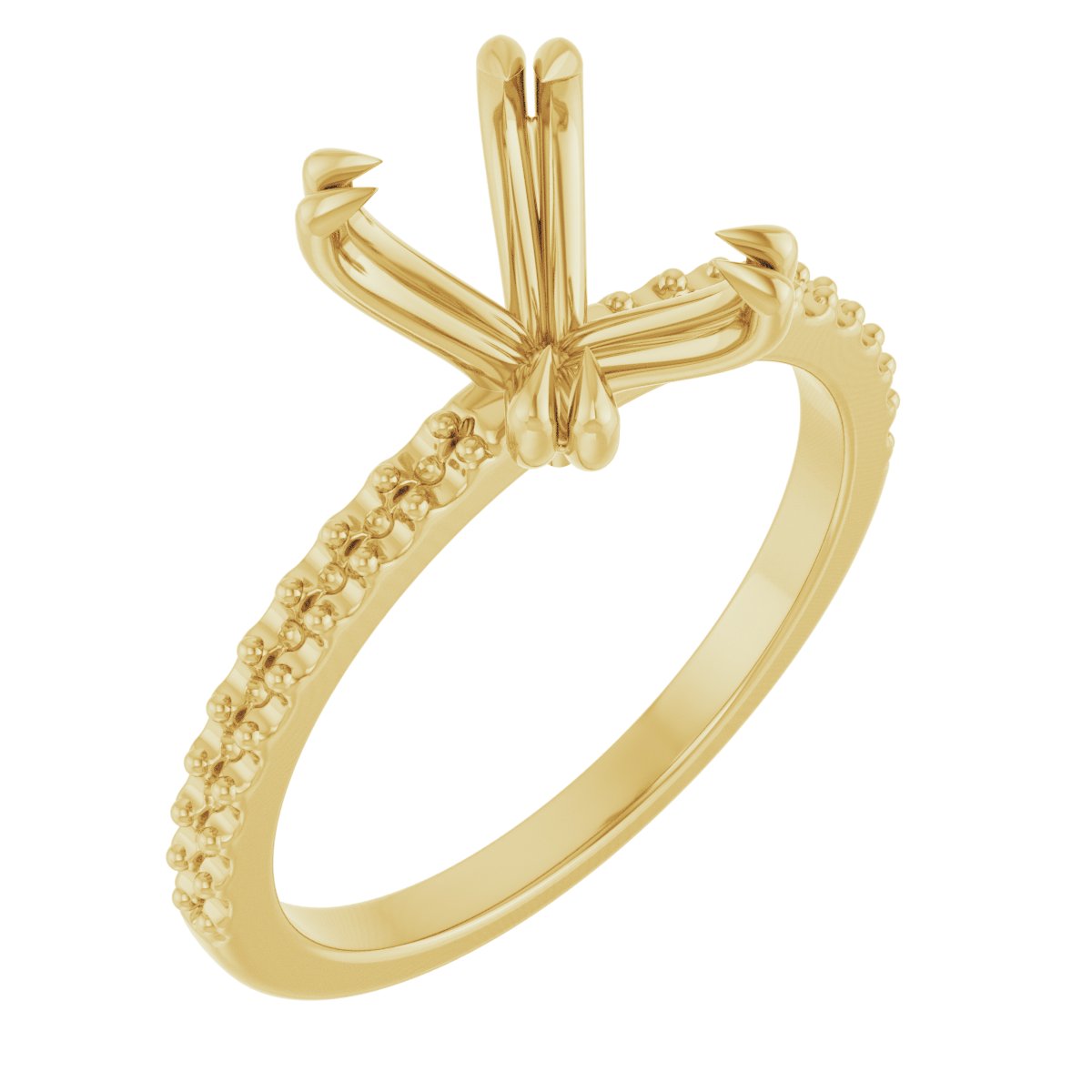 Double Claw-Prong Engagement Ring