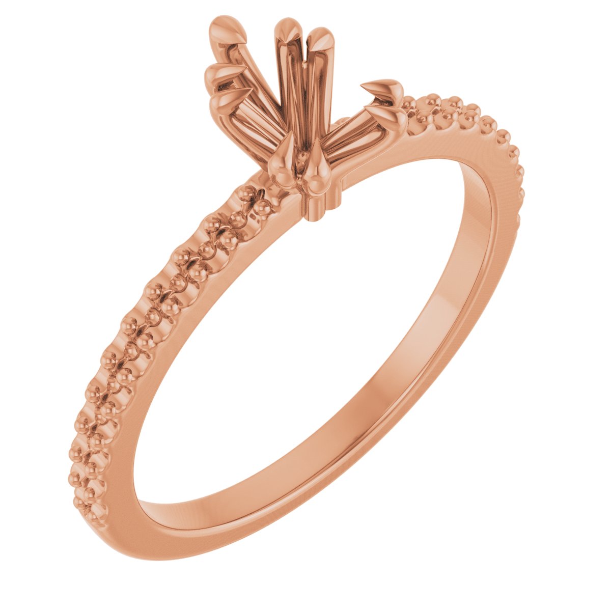 Double Claw-Prong Engagement Ring