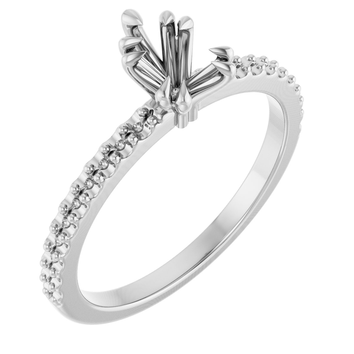 Double Claw-Prong Engagement Ring