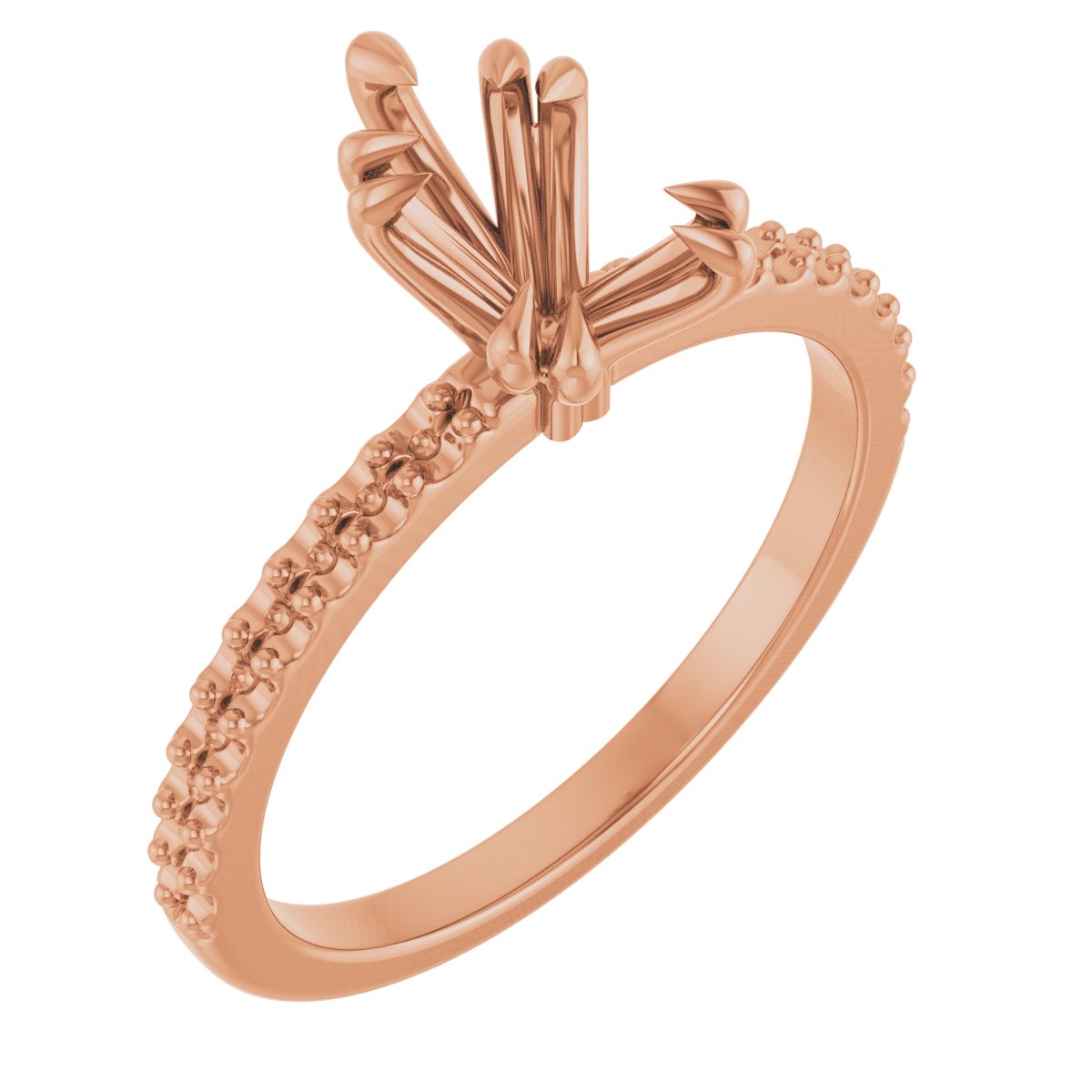 Double Claw-Prong Engagement Ring