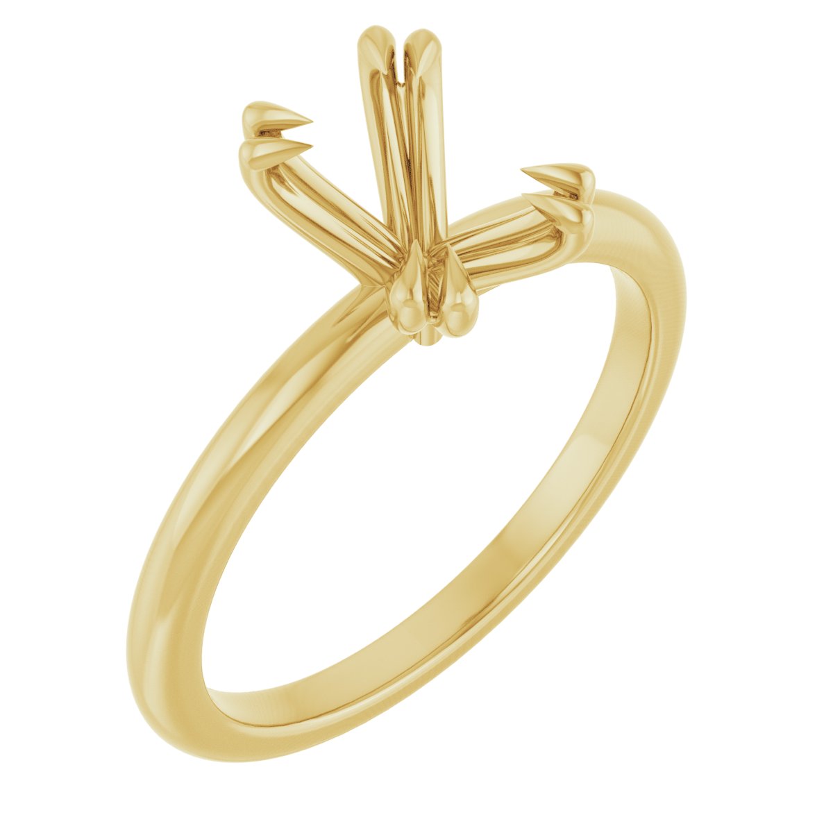 Double Claw-Prong Engagement Ring