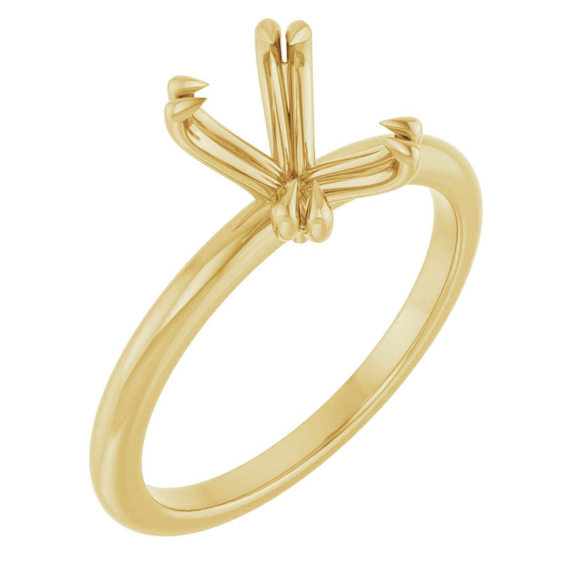 Double Claw-Prong Engagement Ring