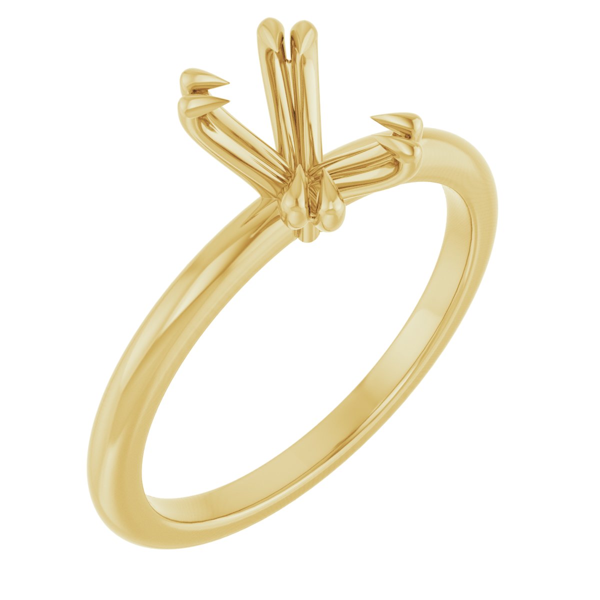 Double Claw-Prong Engagement Ring