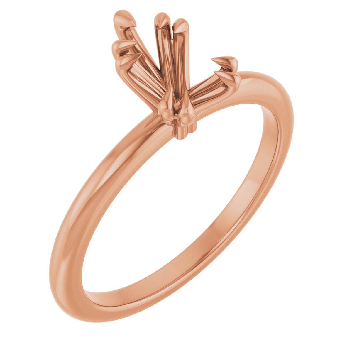 Double Claw-Prong Engagement Ring