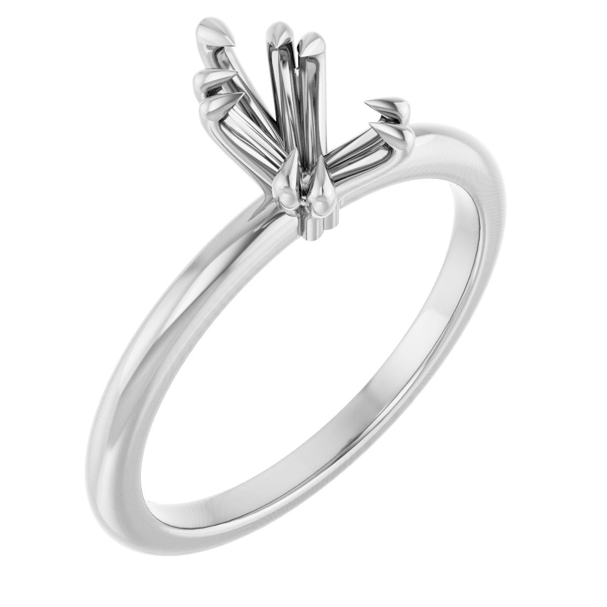 Double Claw-Prong Engagement Ring