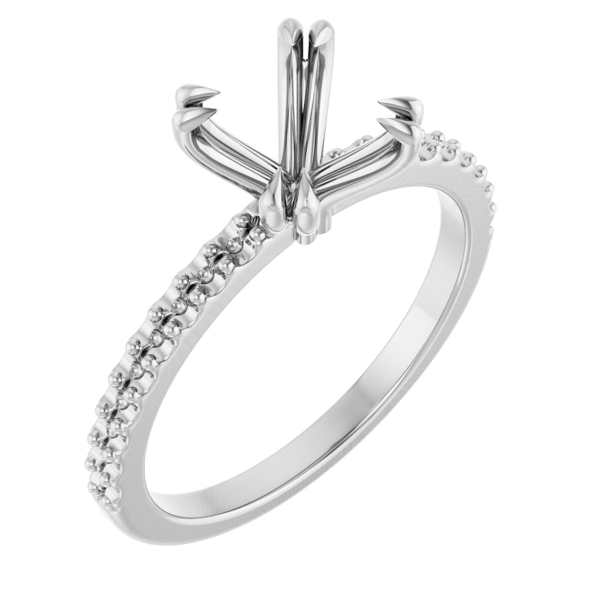 Double Claw-Prong Engagement Ring