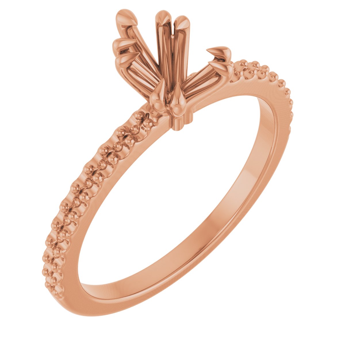 Double Claw-Prong Engagement Ring