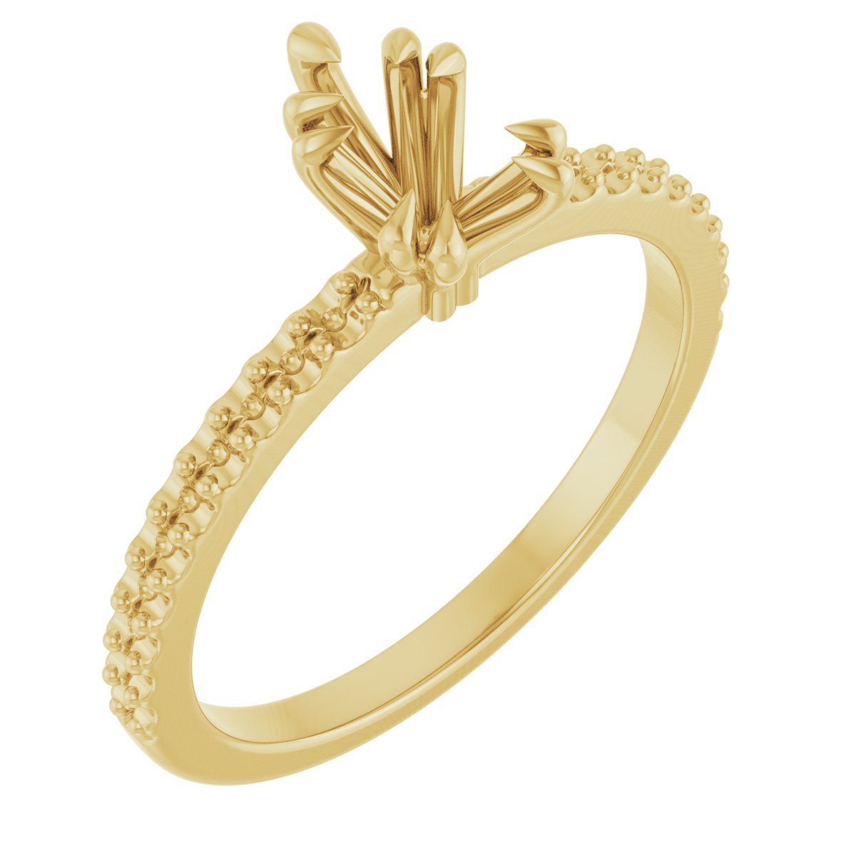 Double Claw-Prong Engagement Ring