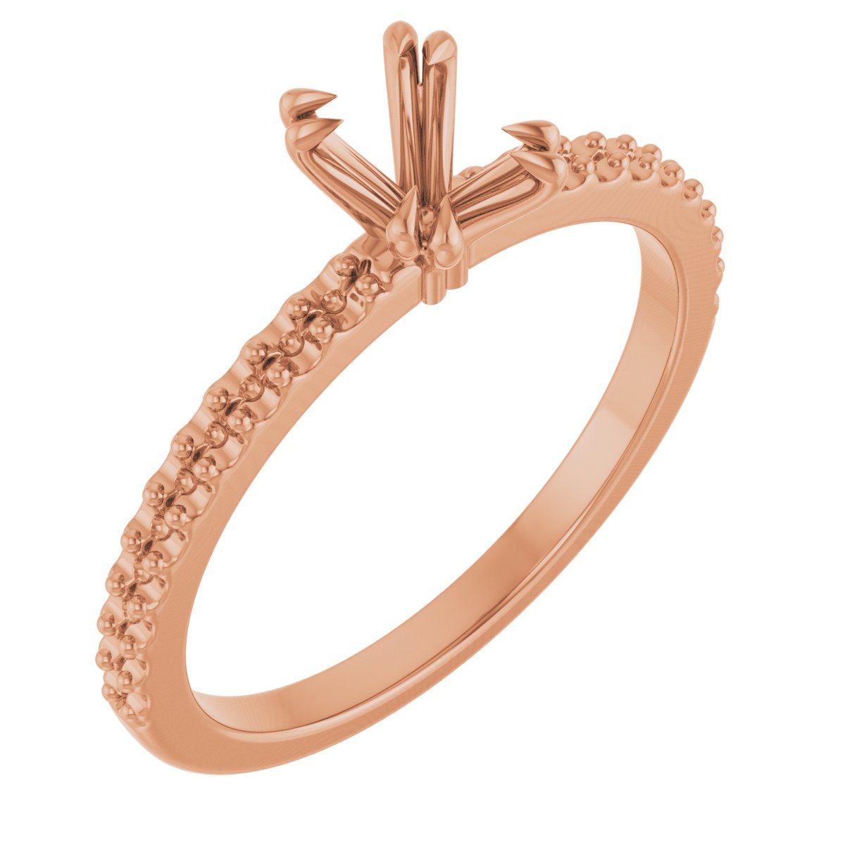 Double Claw-Prong Engagement Ring