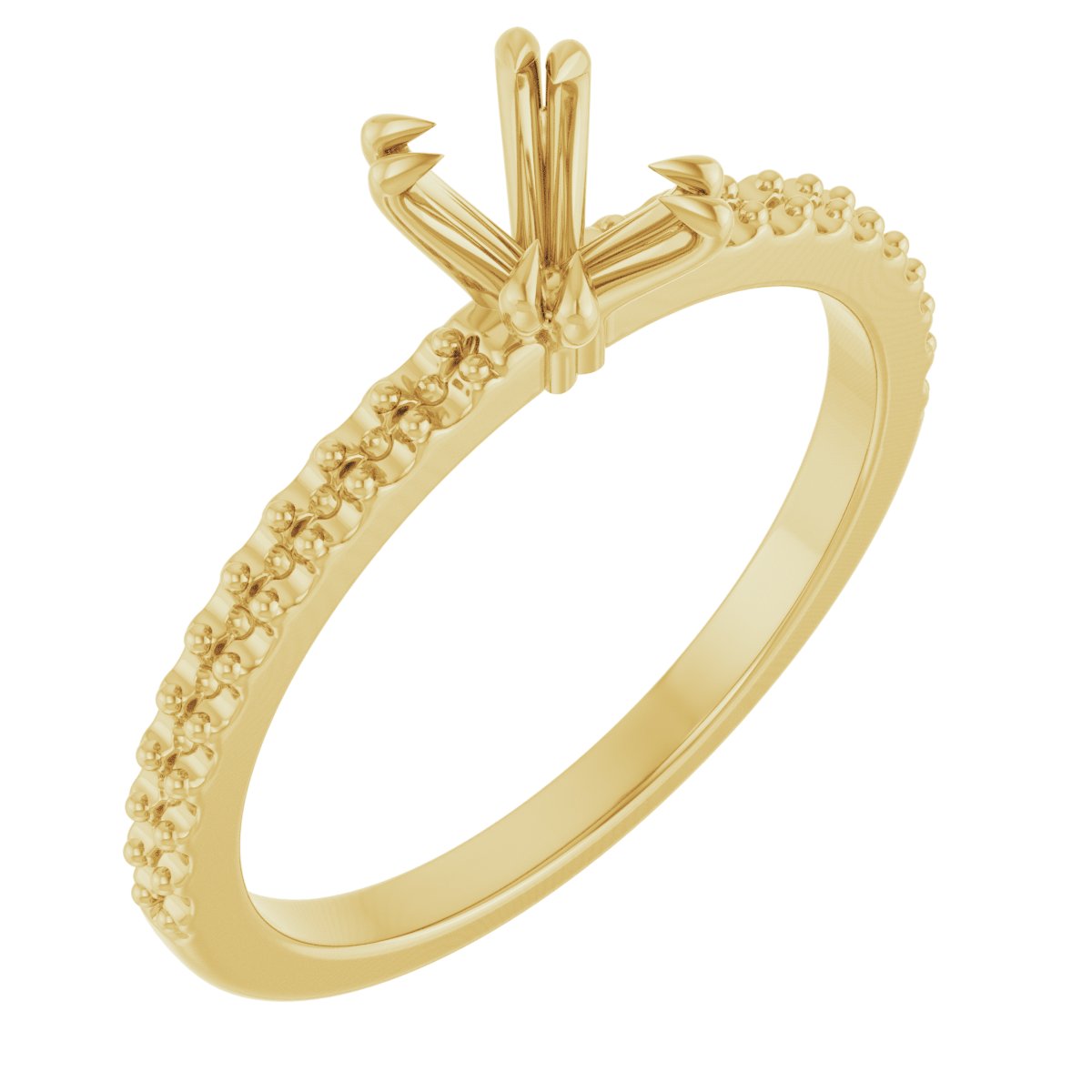 Double Claw-Prong Engagement Ring