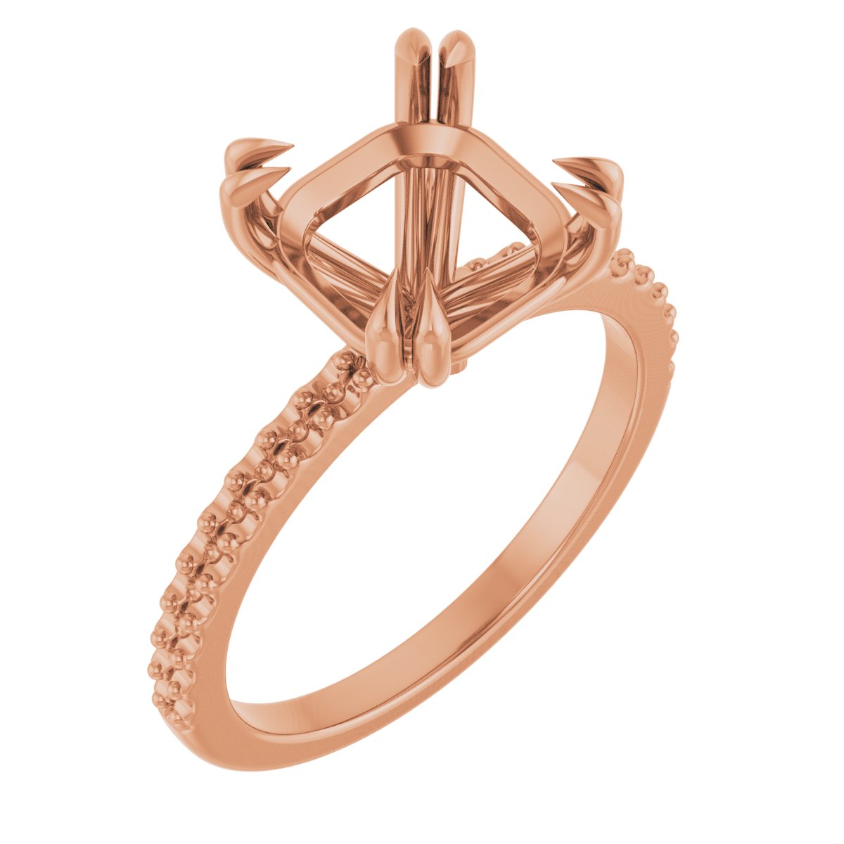 Double Claw-Prong Engagement Ring