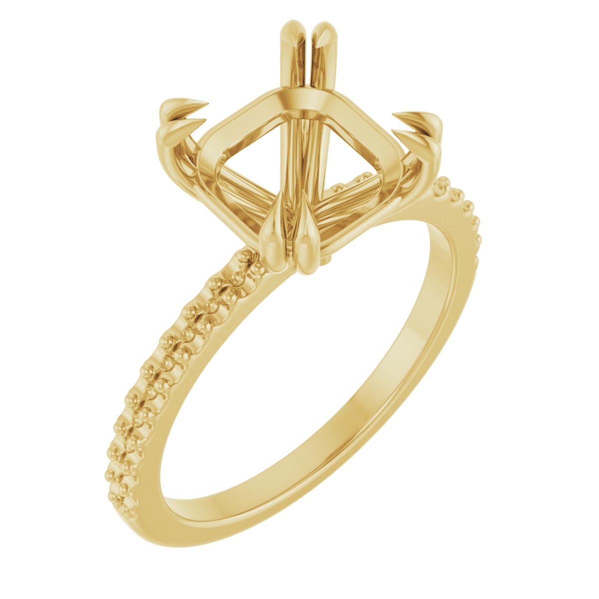 Double Claw-Prong Engagement Ring