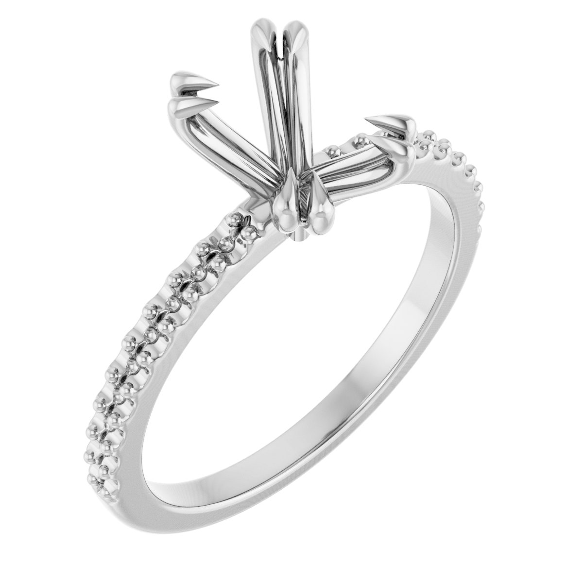 Double Claw-Prong Engagement Ring