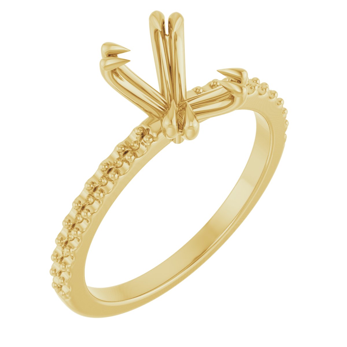Double Claw-Prong Engagement Ring