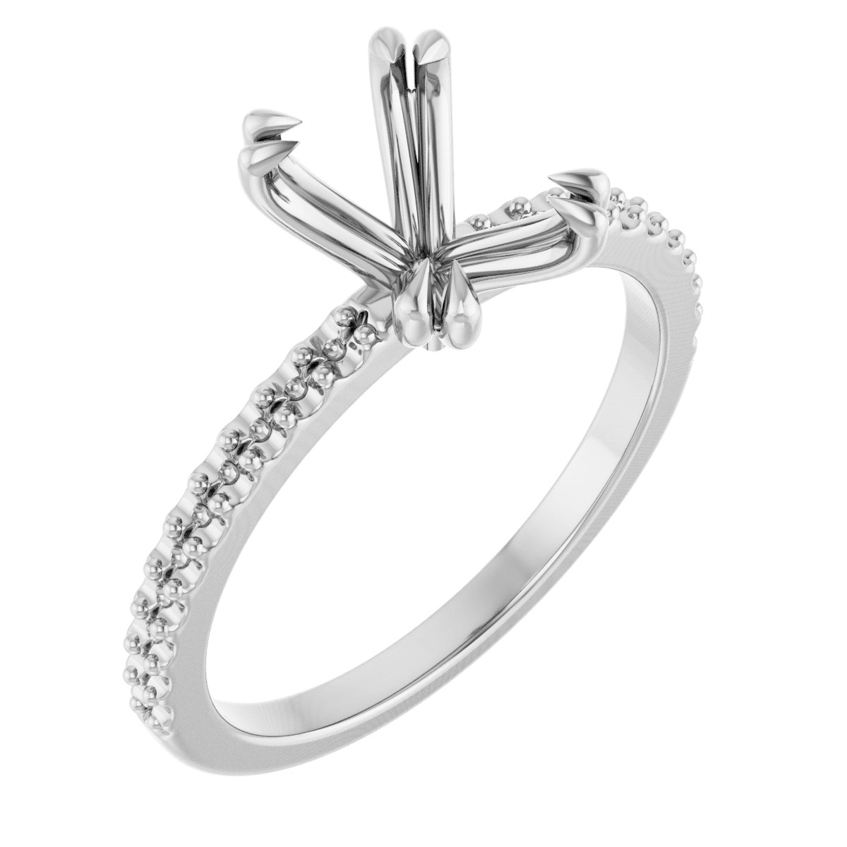 Double Claw-Prong Engagement Ring