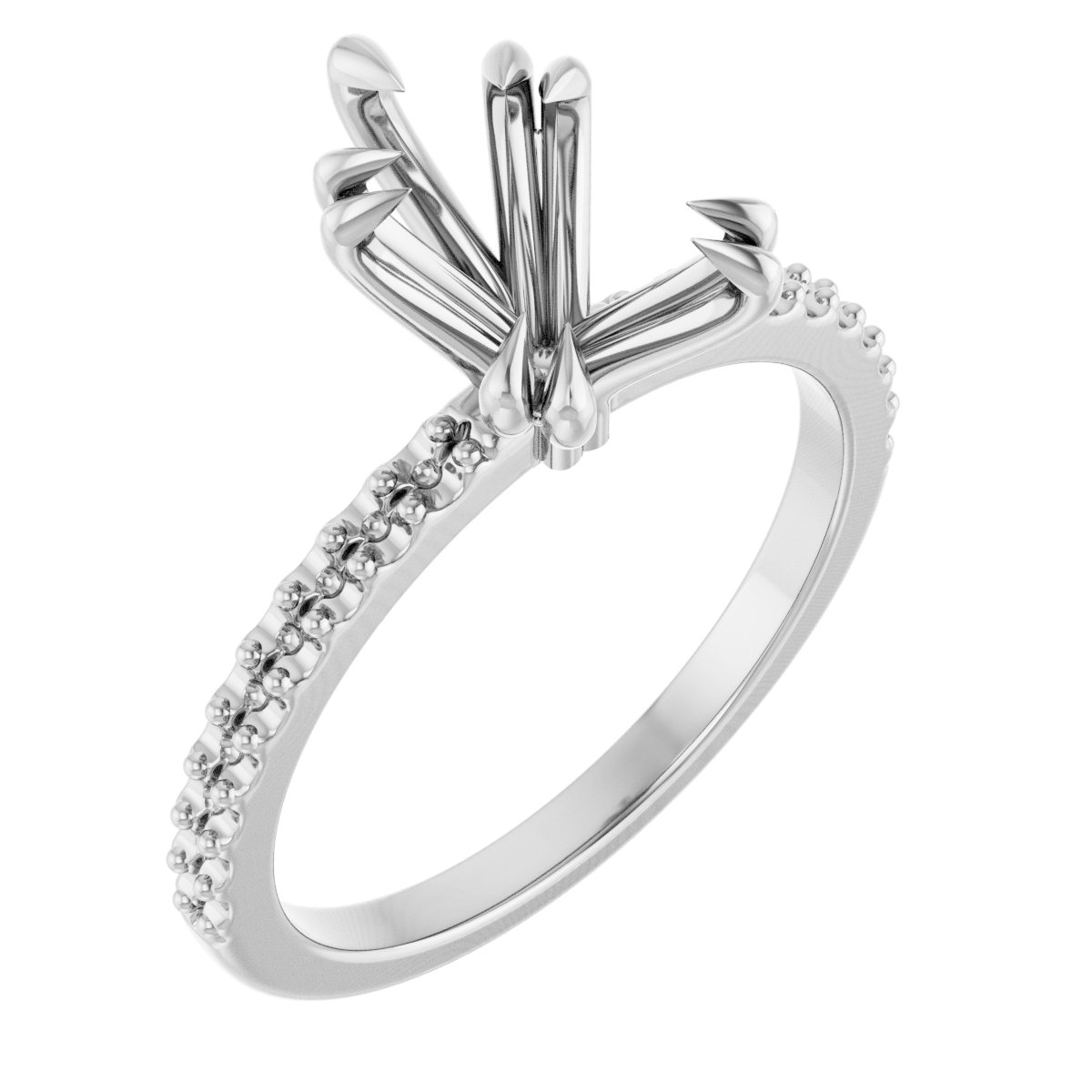 Double Claw-Prong Engagement Ring