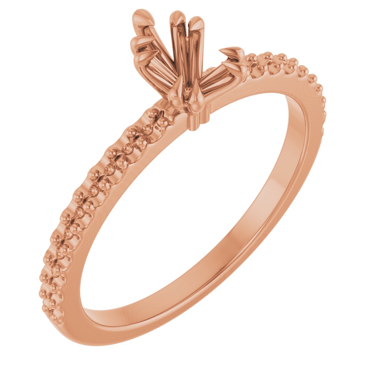 Double Claw-Prong Engagement Ring