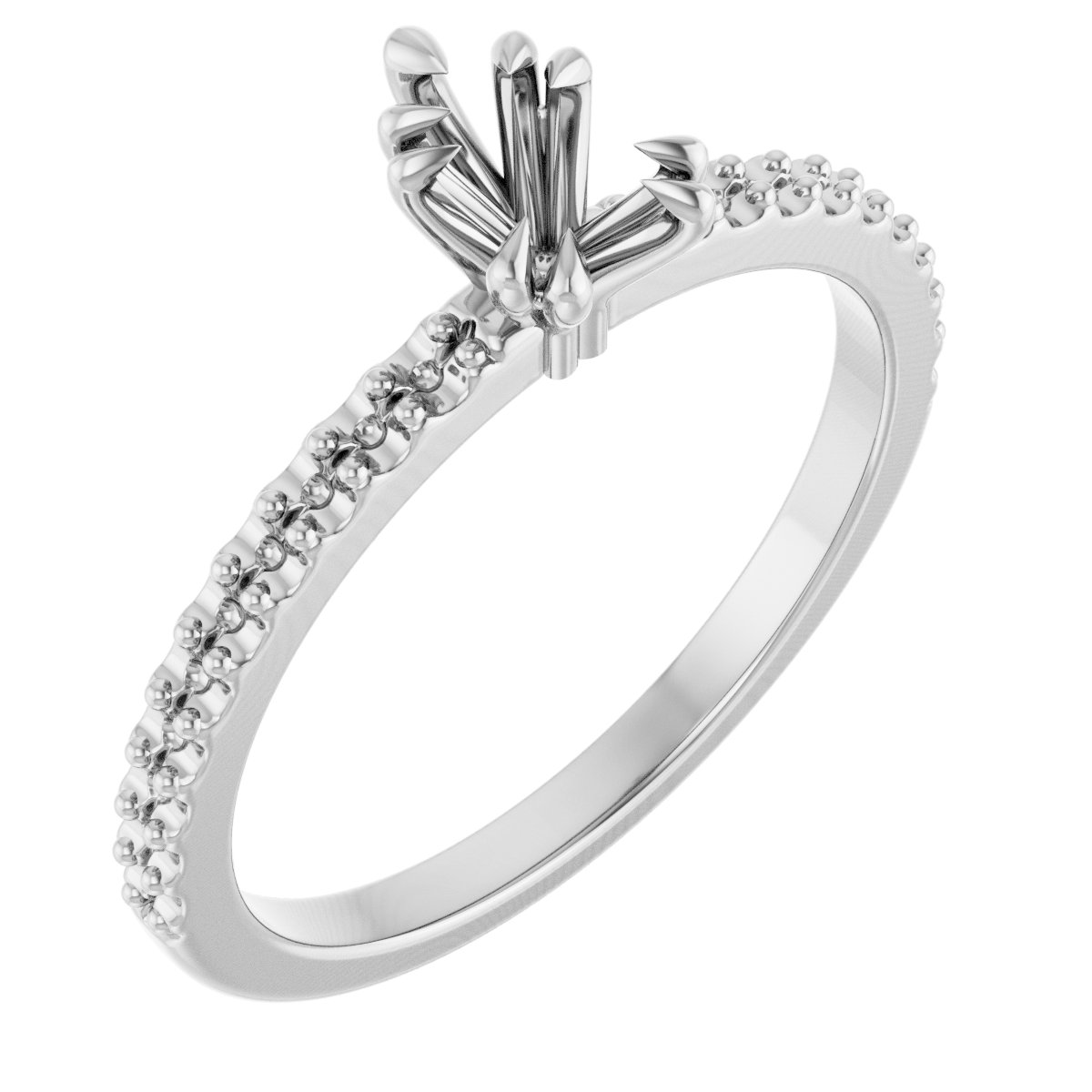 Double Claw-Prong Engagement Ring