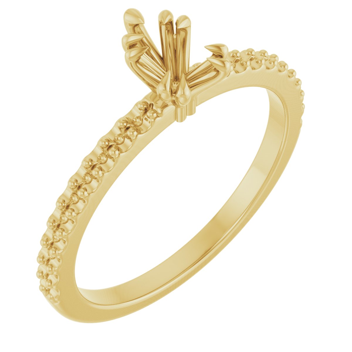 Double Claw-Prong Engagement Ring