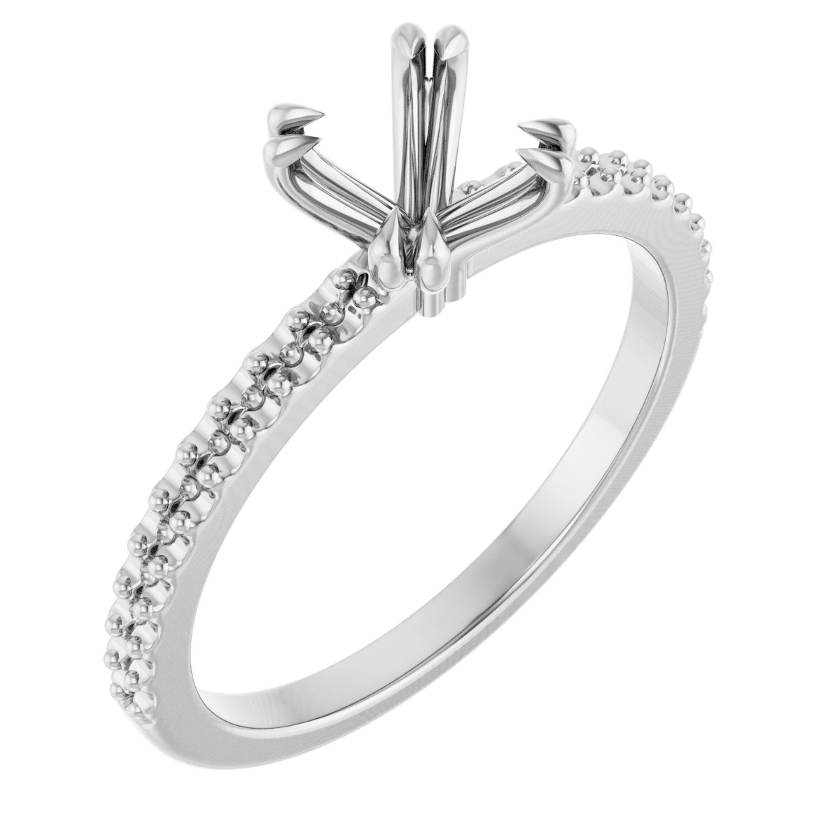 Double Claw-Prong Engagement Ring