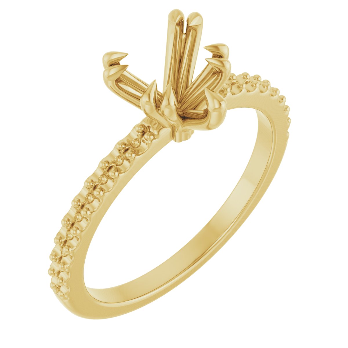 Double Claw-Prong Engagement Ring