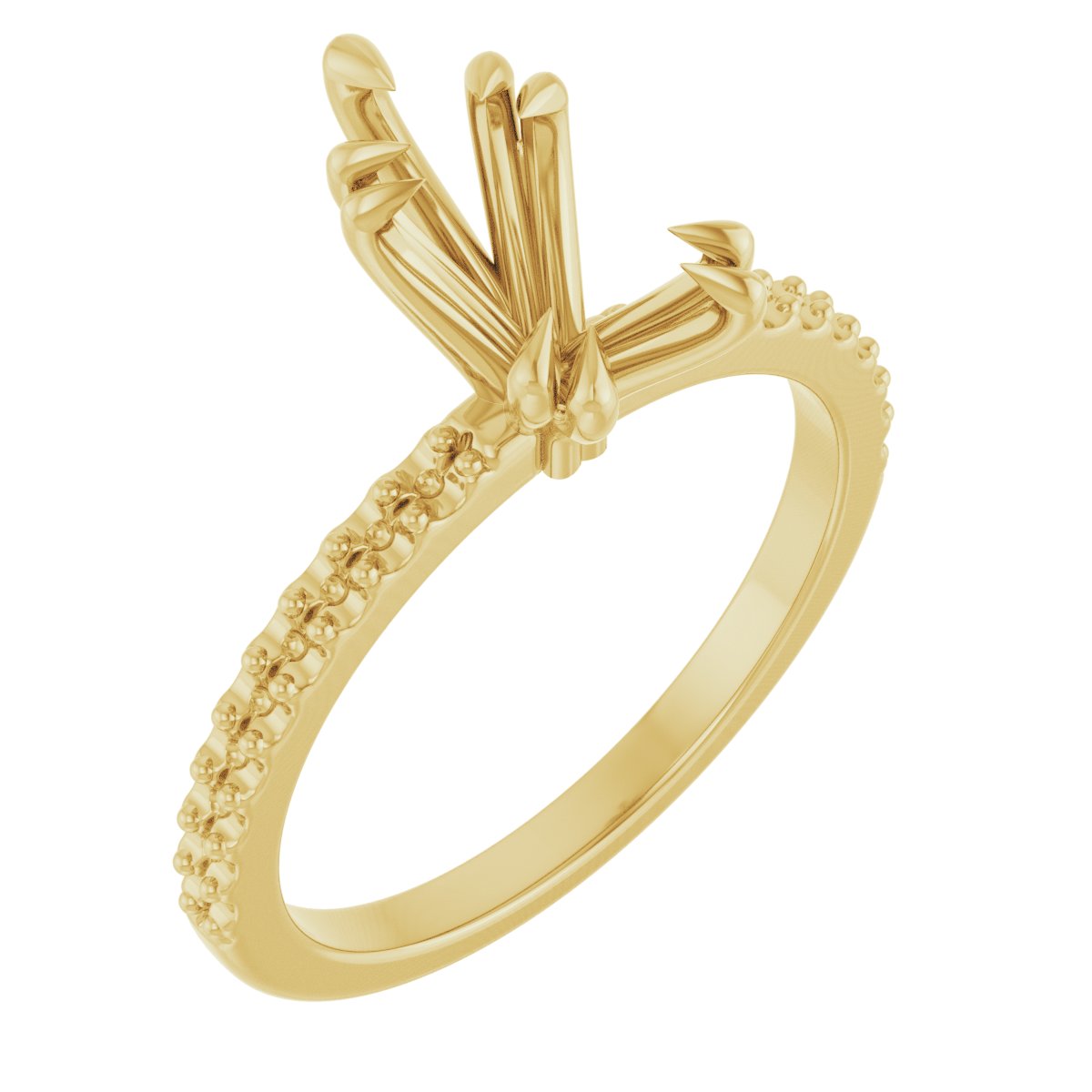 Double Claw-Prong Engagement Ring