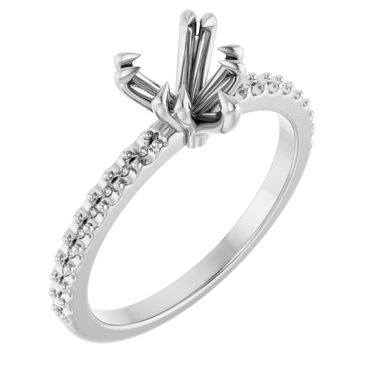 Double Claw-Prong Engagement Ring