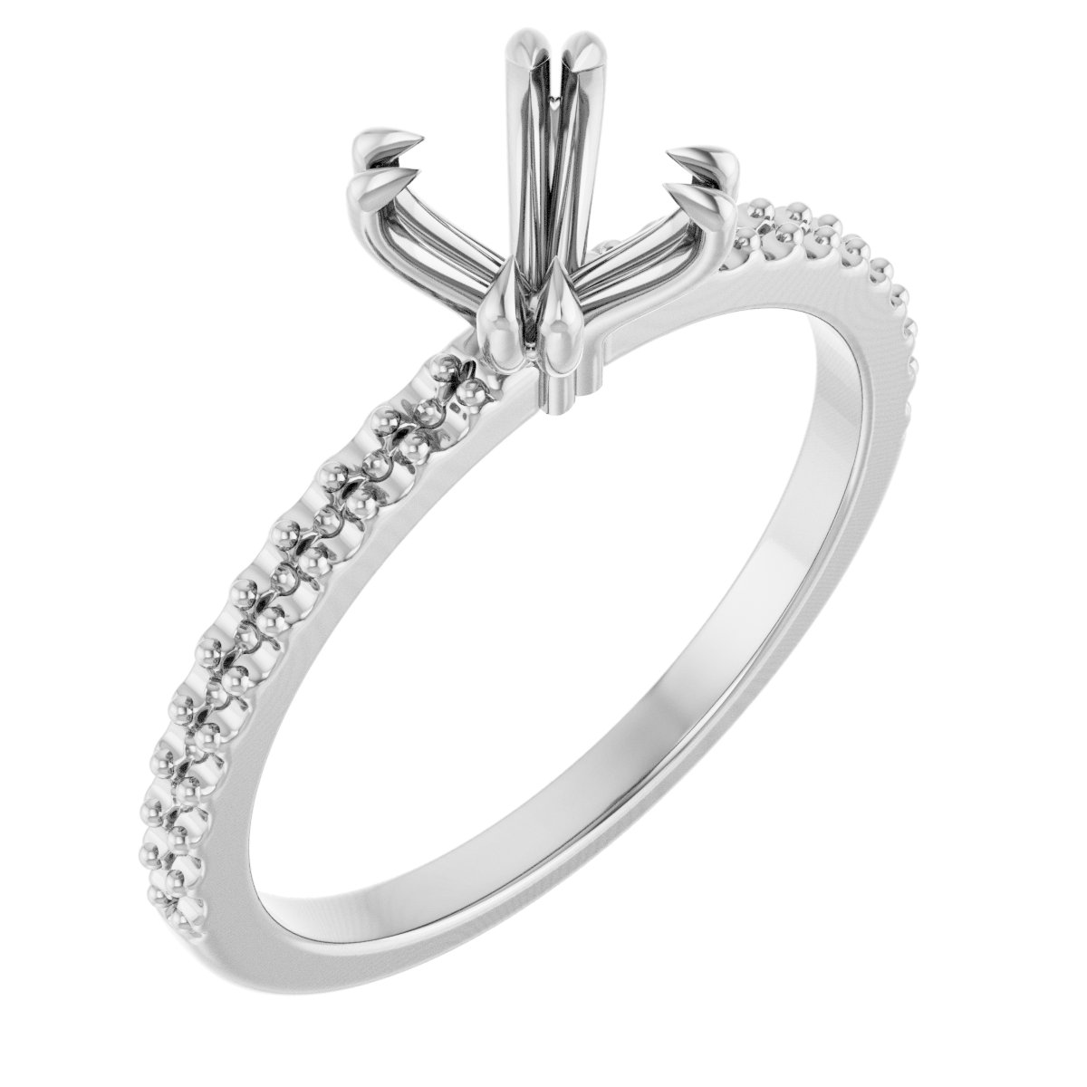 Double Claw-Prong Engagement Ring