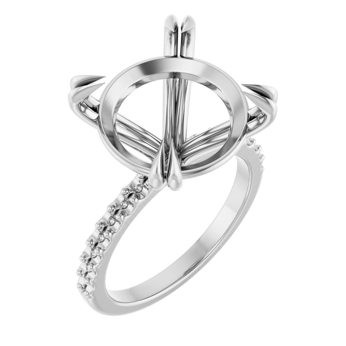 Double Claw-Prong Engagement Ring