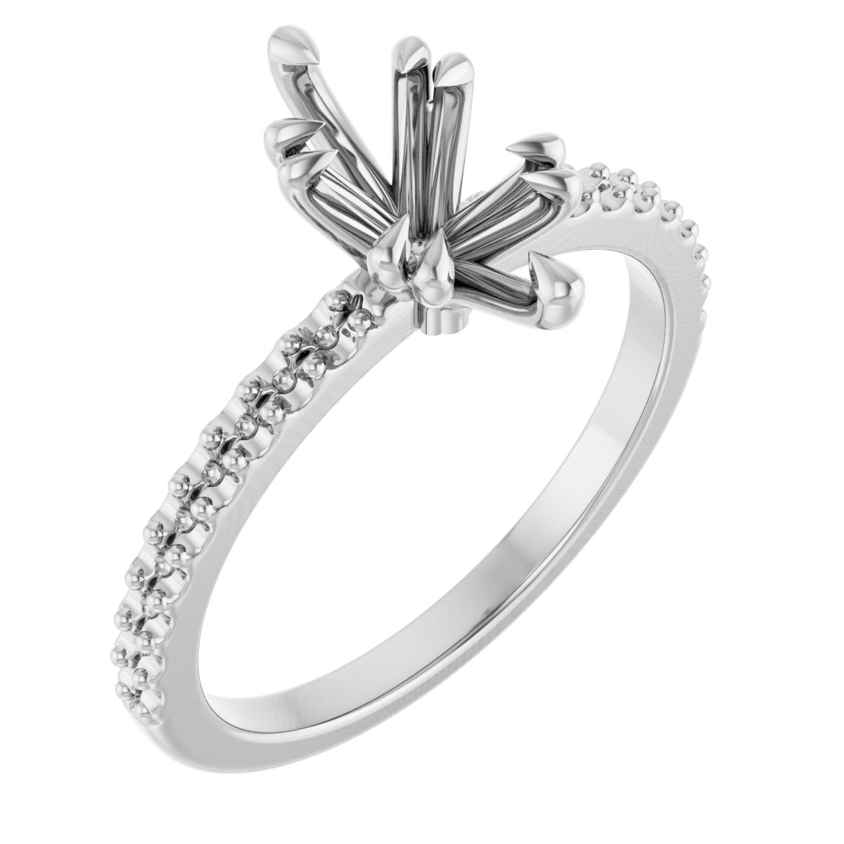 Double Claw-Prong Engagement Ring