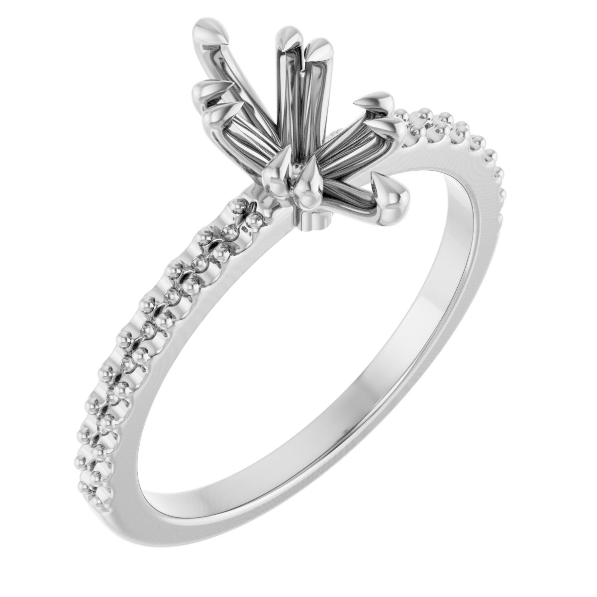 Double Claw-Prong Engagement Ring