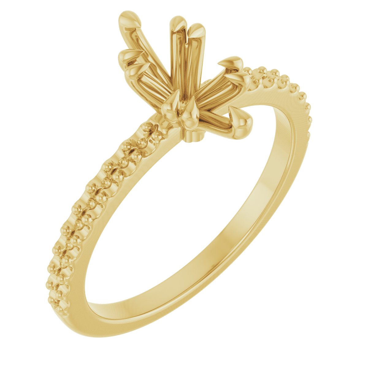 Double Claw-Prong Engagement Ring