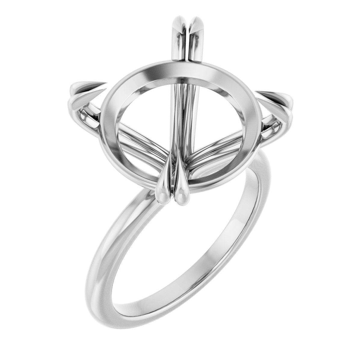 Double Claw-Prong Engagement Ring