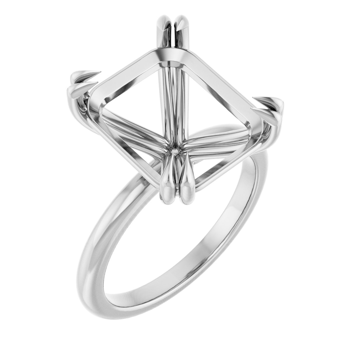 Double Claw-Prong Engagement Ring