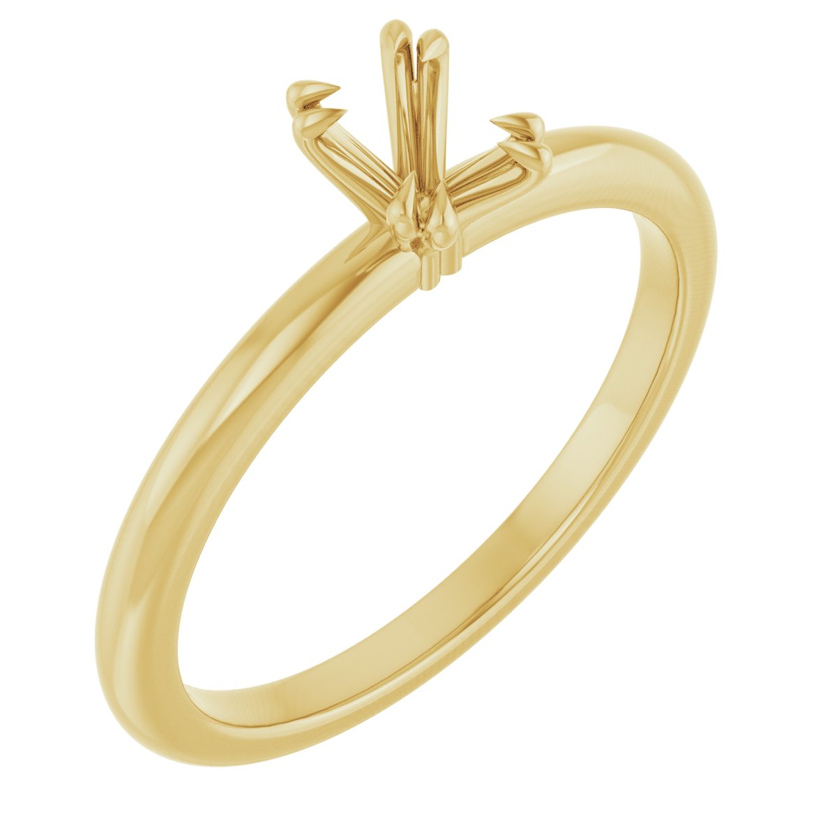 Double Claw-Prong Engagement Ring