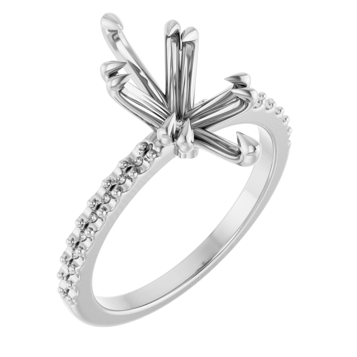Double Claw-Prong Engagement Ring