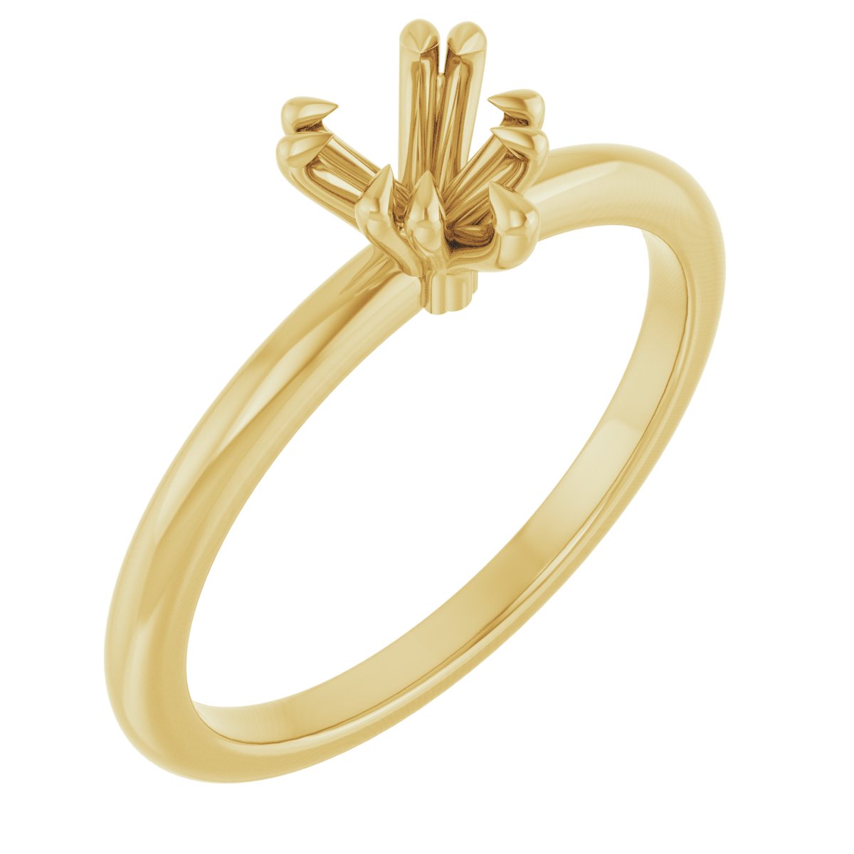 Double Claw-Prong Engagement Ring