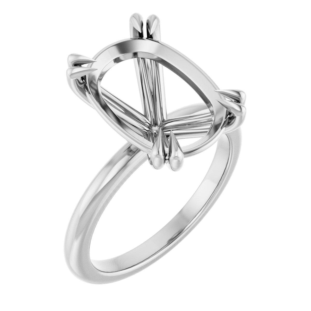 Double Claw-Prong Engagement Ring