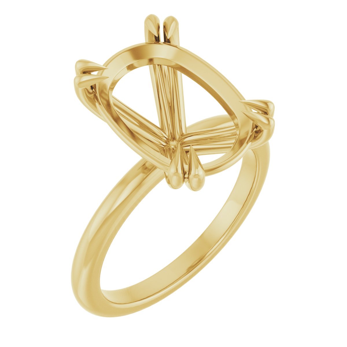 Double Claw-Prong Engagement Ring