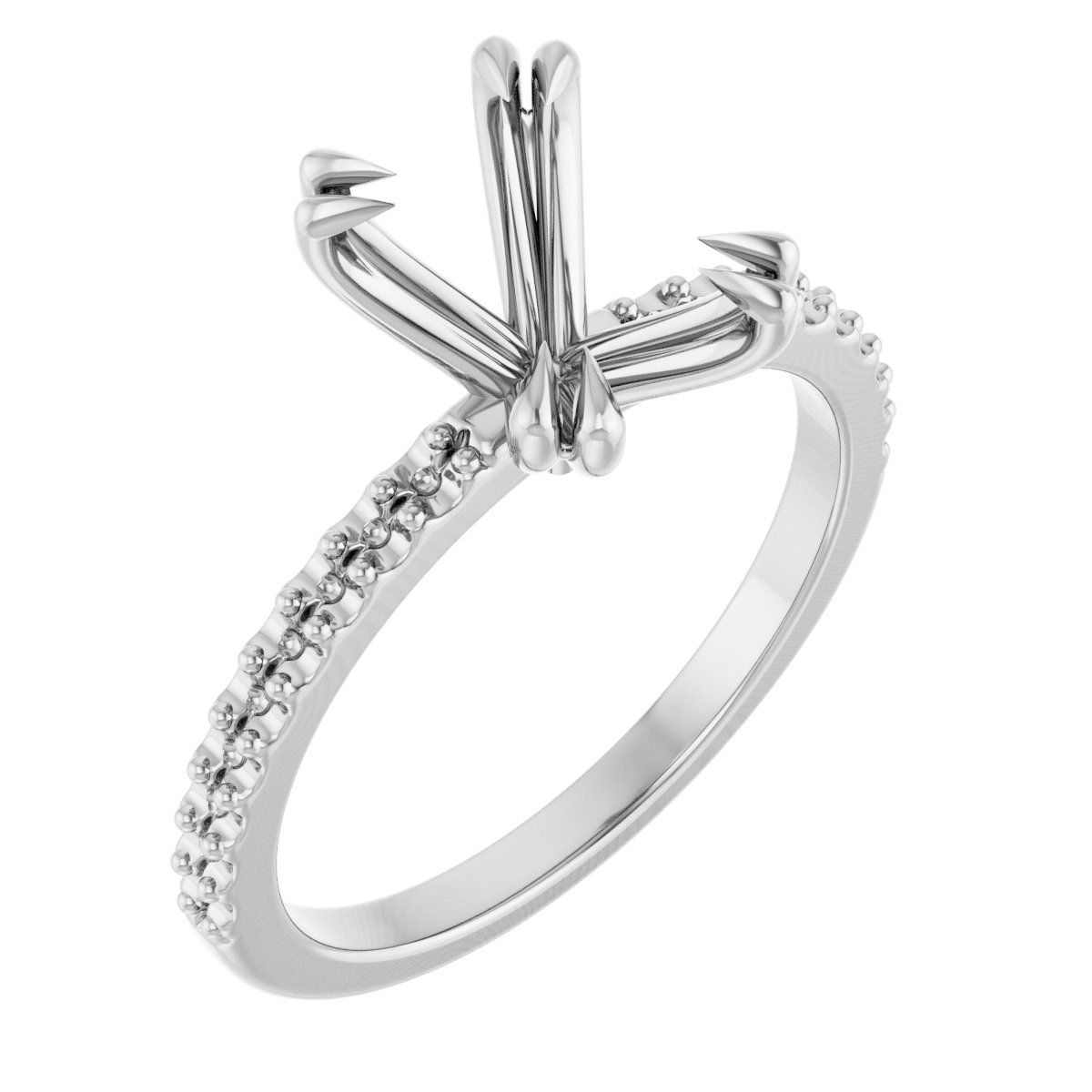 Double Claw-Prong Engagement Ring