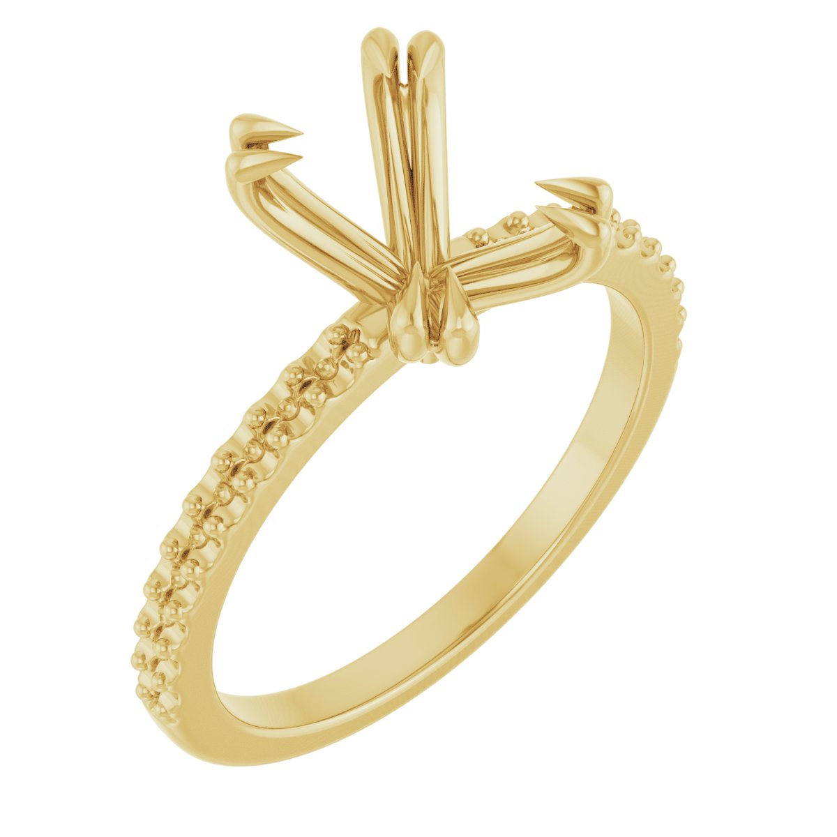 Double Claw-Prong Engagement Ring