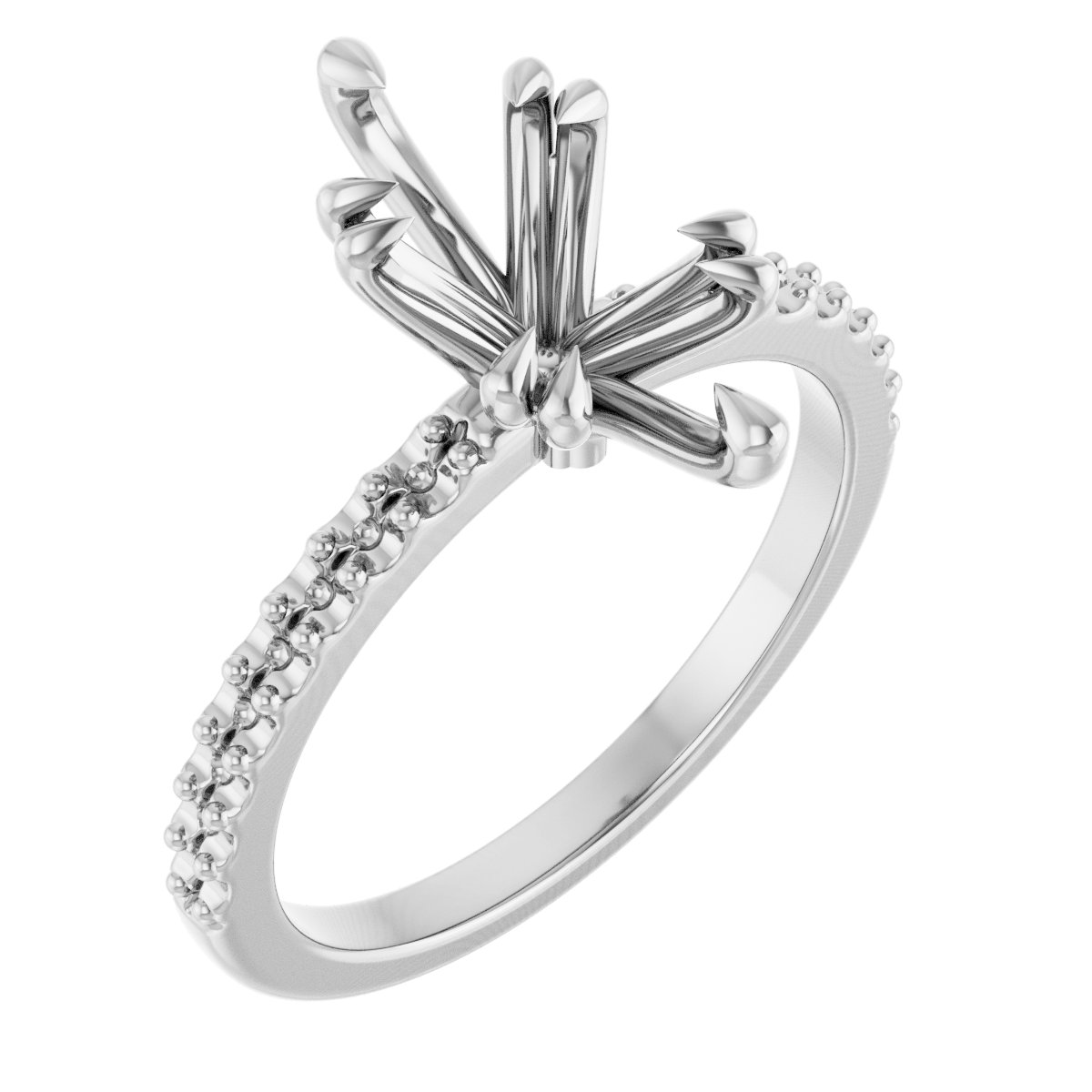 Double Claw-Prong Engagement Ring