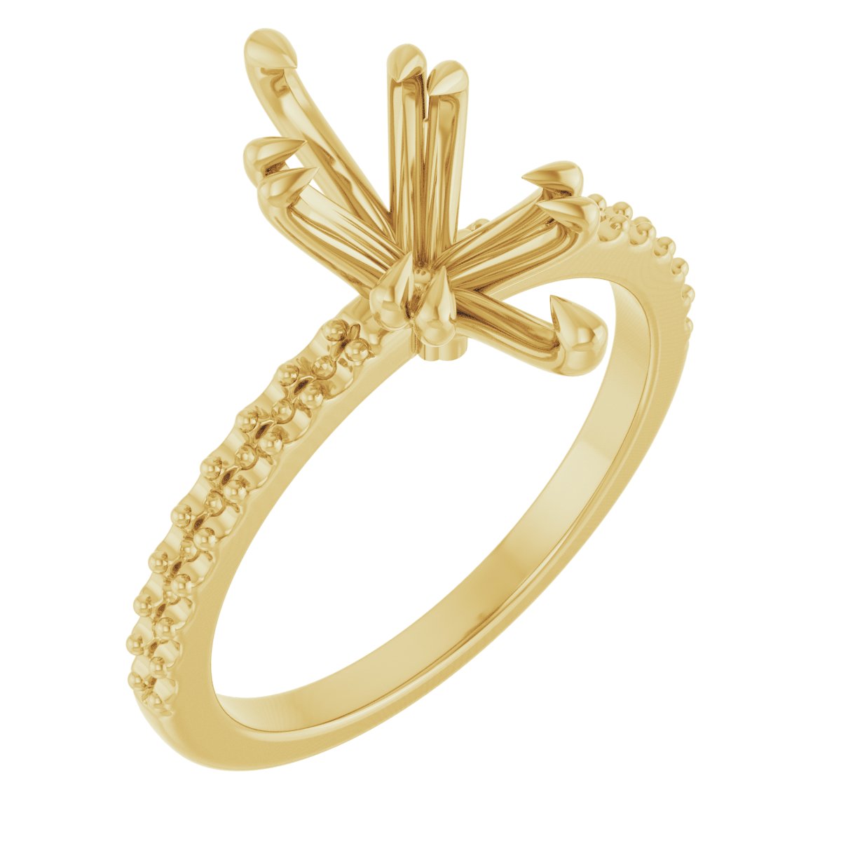 Double Claw-Prong Engagement Ring