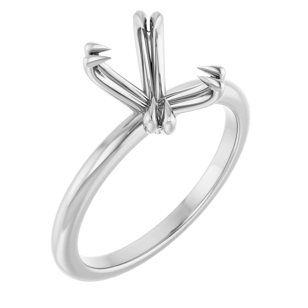Double Claw-Prong Engagement Ring