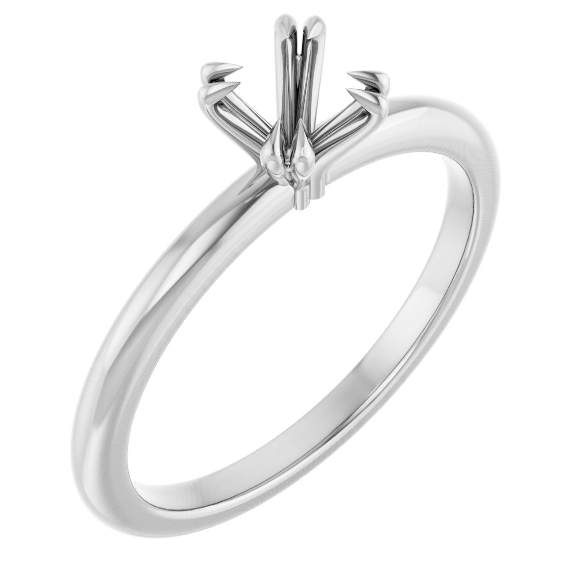 Double Claw-Prong Engagement Ring