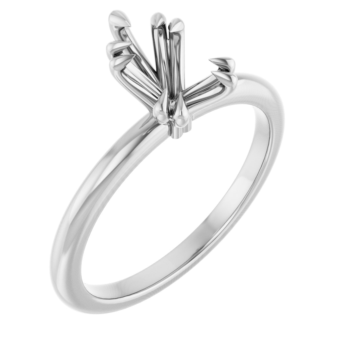 Double Claw-Prong Engagement Ring
