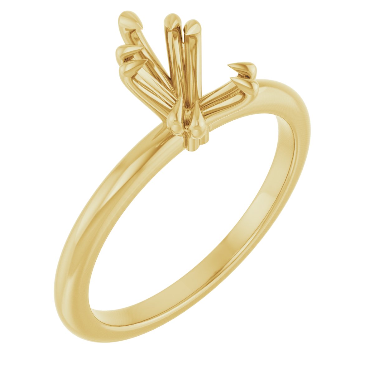 Double Claw-Prong Engagement Ring