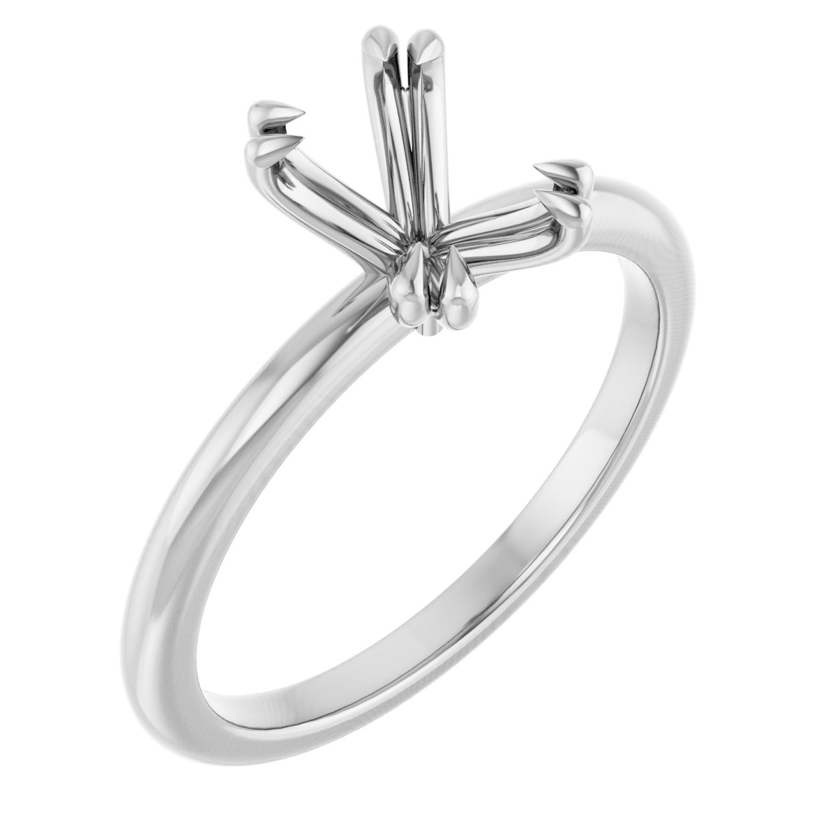 Double Claw-Prong Engagement Ring