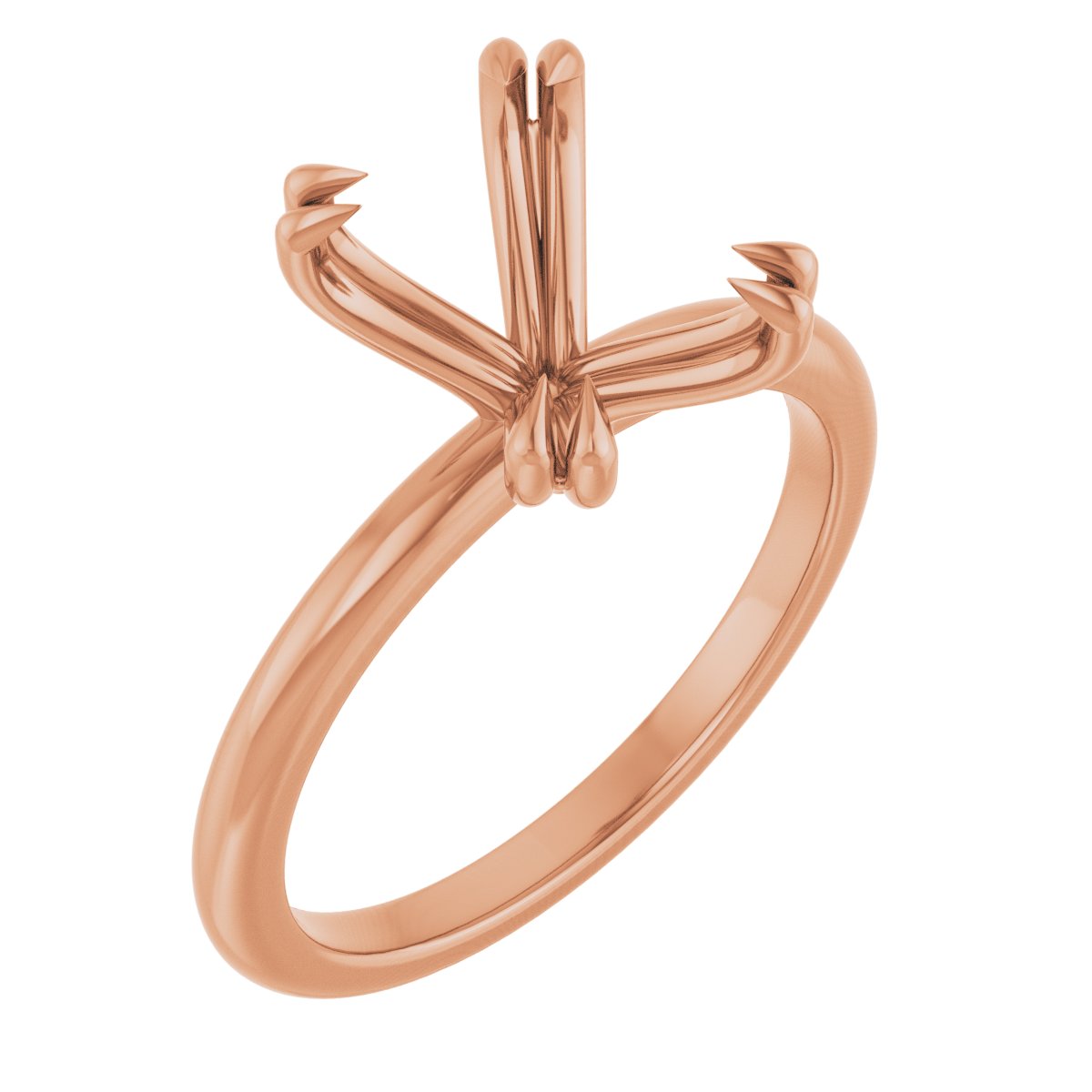 Double Claw-Prong Engagement Ring